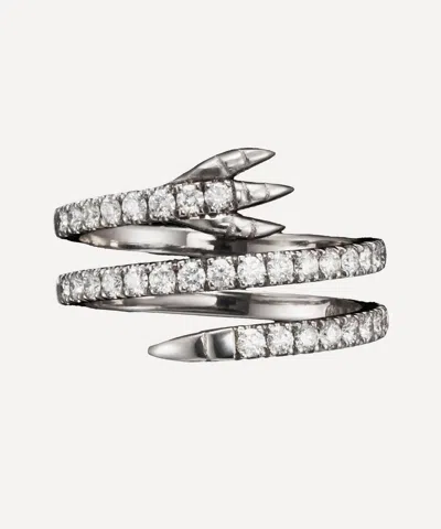 Maria Nilsdotter 18ct White Gold Enchanted Tail Ring In Metallic