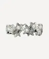 Maria Nilsdotter 18ct White Gold Stars Eternity Diamond Ring In Metallic