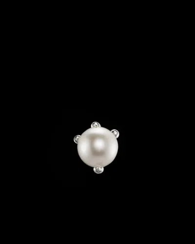 Maria Nilsdotter Earring Tiny Claw Pearl Ear Stud In Metallic