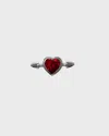Maria Nilsdotter Pierced Heart Ear Stud In Silver