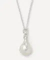 Maria Nilsdotter Sterling Silver Big Claw Pearl Pendant Necklace