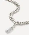 Maria Nilsdotter Sterling Silver Chunky Chain Drop Pearl Necklace