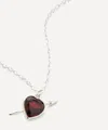 Shop Maria Nilsdotter Sterling Silver Rebel Love Garnet Pendant Necklace