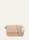 Maria Oliver Audry Crocodile Flap Crossbody Bag In New Beige 09