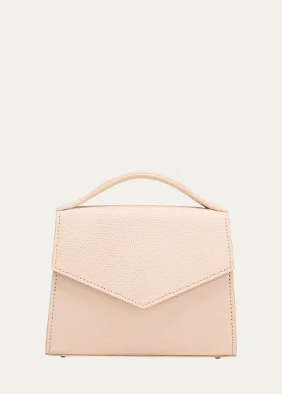 Maria Oliver Julia Mini Lizard Top-handle Bag In Pink