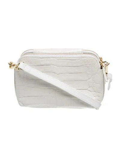 Pre-owned Maria Oliver Leather Crossbody Bag In White
