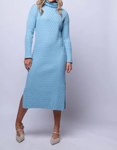Maria Pavan Mariana Knit Dress In Blue