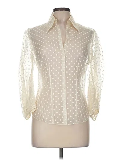 Pre-owned Maria Pinto 3/4 Sleeve Blouse In Ivory