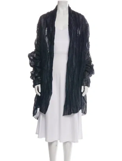 Pre-owned Maria Pinto Coat In Blue