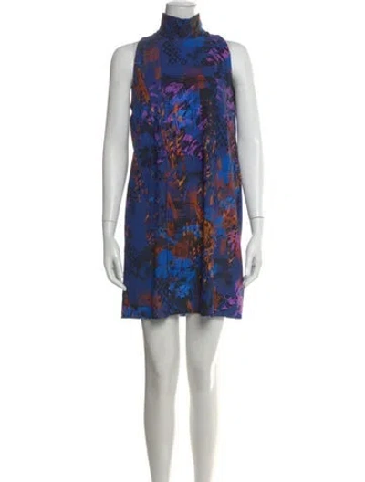 Pre-owned Maria Pinto Nylon Mini Dress In Blue
