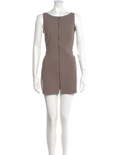 Pre-owned Maria Pinto Nylon Mini Dress In Neutral
