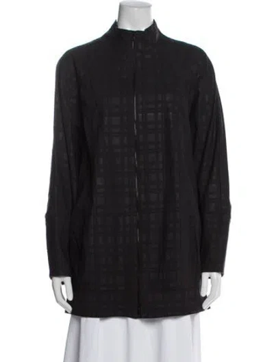 Pre-owned Maria Pinto Nylon Patterned Jacket In Black