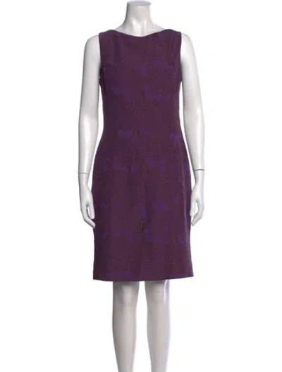 Pre-owned Maria Pinto Patterned Knee-length Dress In Purple