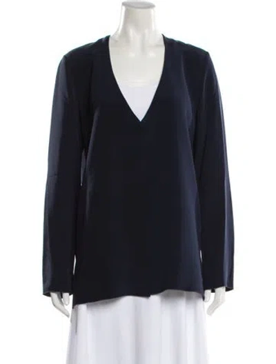 Pre-owned Maria Pinto Silk Evening Jacket In Blue