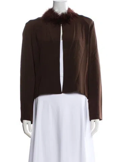 Pre-owned Maria Pinto Silk Jacket In Brown