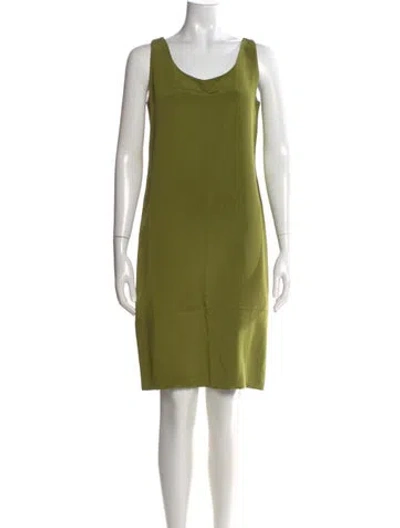 Pre-owned Maria Pinto Silk Knee-length Dress In Green