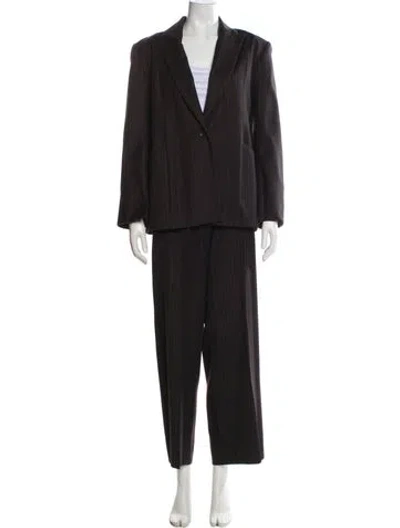 Pre-owned Maria Pinto Striped Jacket In Black