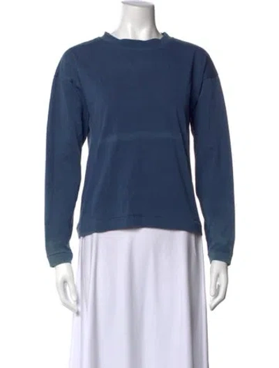Pre-owned Maria Stanley Crew Neck Long Sleeve Sweatshirt In Blue