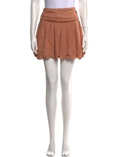 Pre-owned Maria Stanley Ruffle Embellishment Mini Skirt In Neutral