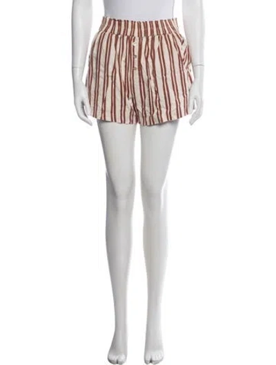 Pre-owned Maria Stanley Striped Mini Shorts In Neutral