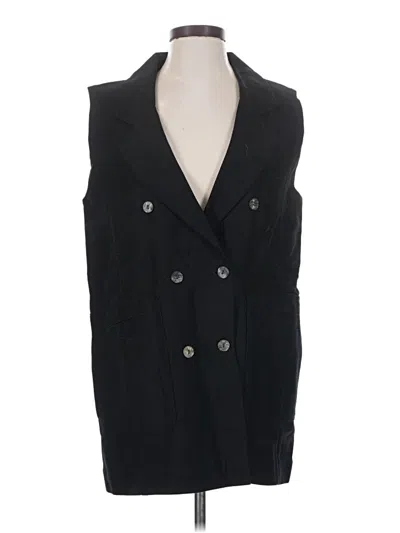 Pre-owned Maria Stanley Tuxedo Vest In Black