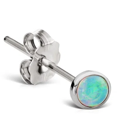 Maria Tash 14ct 3mm Opal Threaded Stud Earring