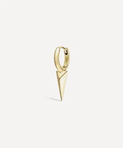 Maria Tash 14ct Gold 6.5mm Faceted Single Long Spike Hoop Earring