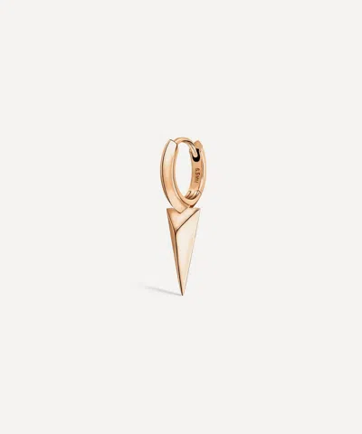 Maria Tash 14ct Rose Gold 6.5mm Faceted Single Long Spike Hoop Earring