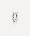 Maria Tash 14ct White Gold Metal Mohawk Ring 6.5mm Hoop Earring In White Gold