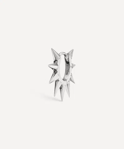 Maria Tash 14ct White Gold Metal Mohawk Ring 6.5mm Hoop Earring