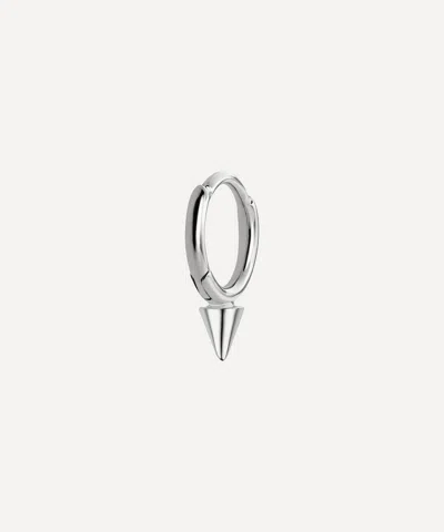 Maria Tash 1/4' Single Spike Non-rotating Hoop Earring In White Gold