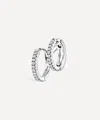 Maria Tash 14ct 8mm Diamond Double Linked Eternity Hoop Earring Left