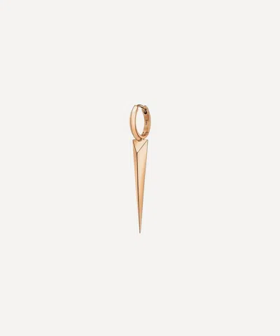 Maria Tash 14ct Rose Gold Faceted Single 25mm Long Spike Clicker Hoop Earring