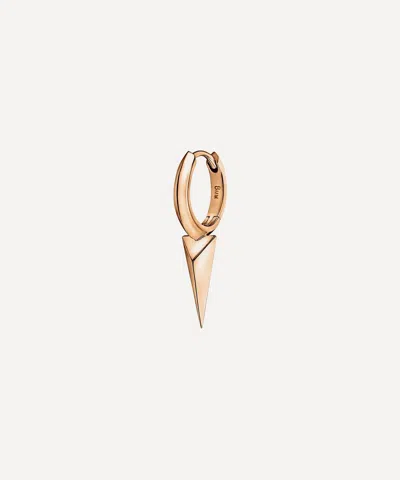Maria Tash 14ct Rose Gold 8mm Faceted Single Long Spike Hoop Earring