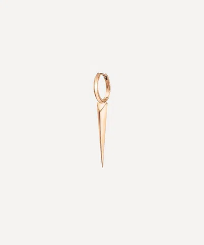 Maria Tash 14ct Rose Gold Faceted Single 25mm Long Spike Clicker Hoop Earring