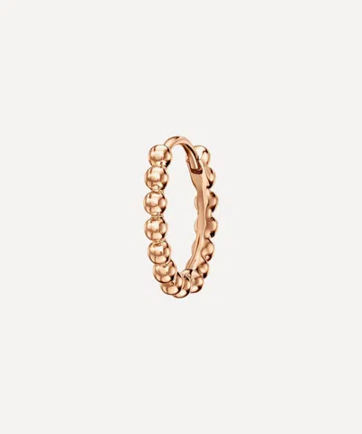 Maria Tash 14ct Rose Gold 9.5mm Granulated Hoop Earring