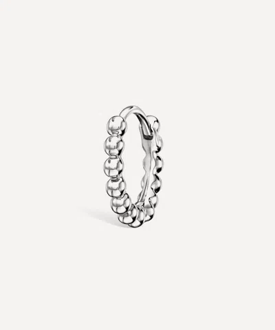 Maria Tash 14ct White Gold 8mm Granulated Hoop Earring