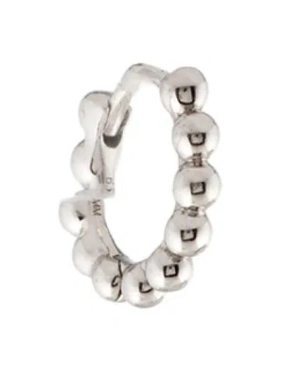 Pre-owned Maria Tash 14k 6.5mm Granulated Single Hoop Earring In Multi