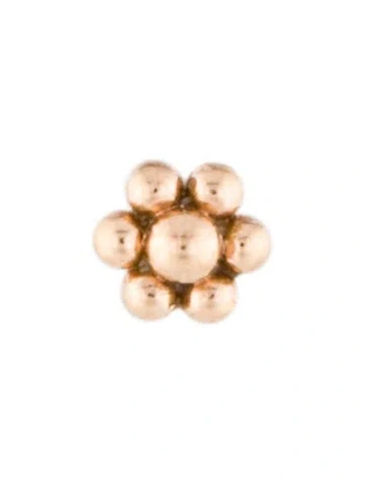 Pre-owned Maria Tash 14k Ball Flower Tash Threaded Backing In Multi
