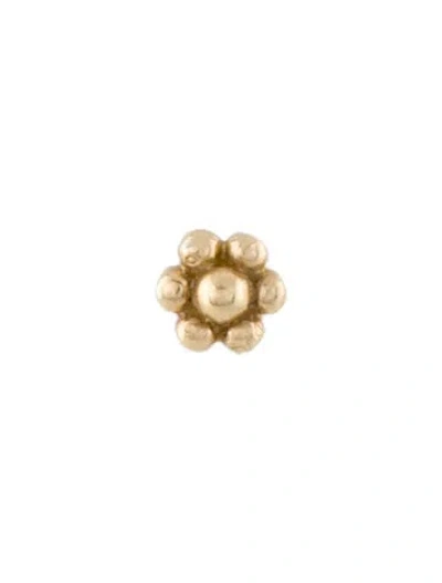 Pre-owned Maria Tash 14k Ball Flower Threaded Backing In Multi