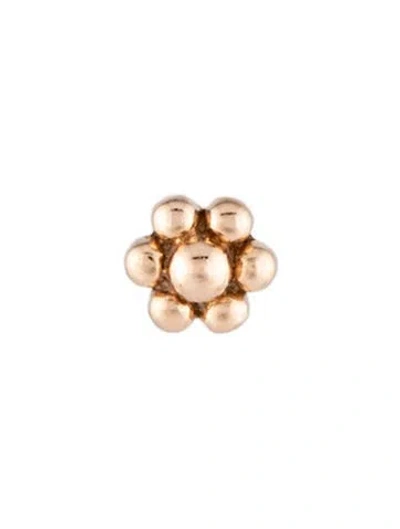 Pre-owned Maria Tash 14k Ball Trinity Threaded Stud Single Earring In Multicolor