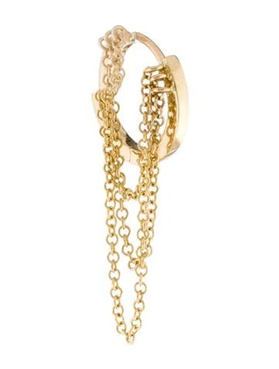 Pre-owned Maria Tash 14k Chain Draped Single Hoop Earring In Multi