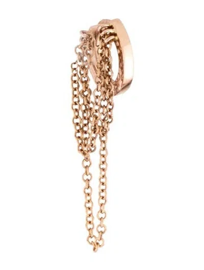 Pre-owned Maria Tash 14k Chain Draped Single Hoop Earring In Multicolor
