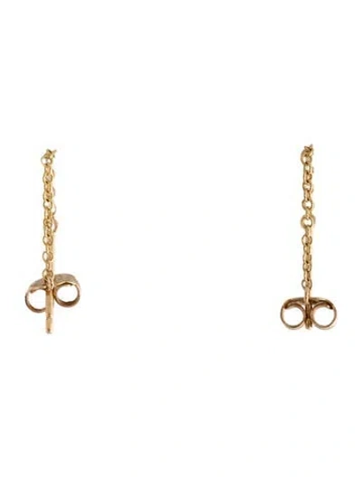 Pre-owned Maria Tash 14k Chain Wrap Stud Earrings In Multicolor