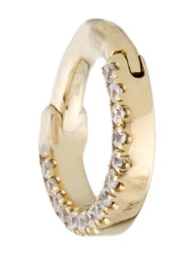 Pre-owned Maria Tash 14k Cubic Zirconia Horizontal Eternity Hoop Single Earring In Multi