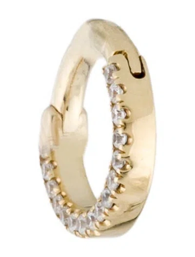 Pre-owned Maria Tash 14k Cubic Zirconia Horizontal Eternity Hoop Single Earring In Multicolor