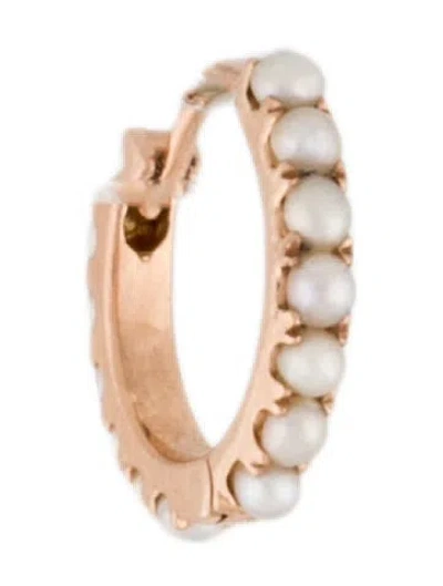 Pre-owned Maria Tash 14k Cultured Pearl Eternity Single Hoop Earring In Multi