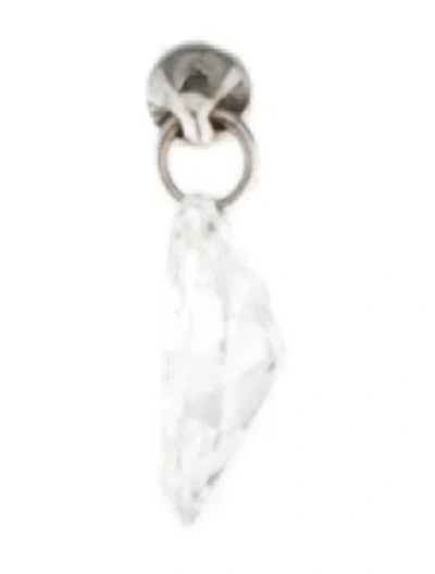 Pre-owned Maria Tash 14k Diamond Floating Marquise Charm Threaded Single Stud Earring In Multi