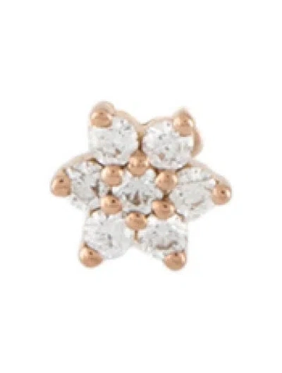 Pre-owned Maria Tash 14k Diamond Flower Threaded Single Stud Earring In Multicolor