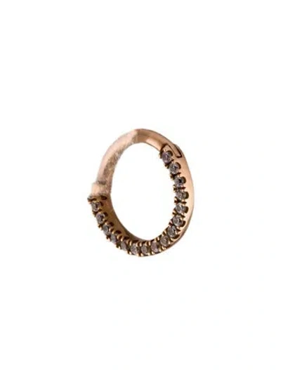 Pre-owned Maria Tash 14k Diamond Horizontal Eternity Hoop Earring In Multi